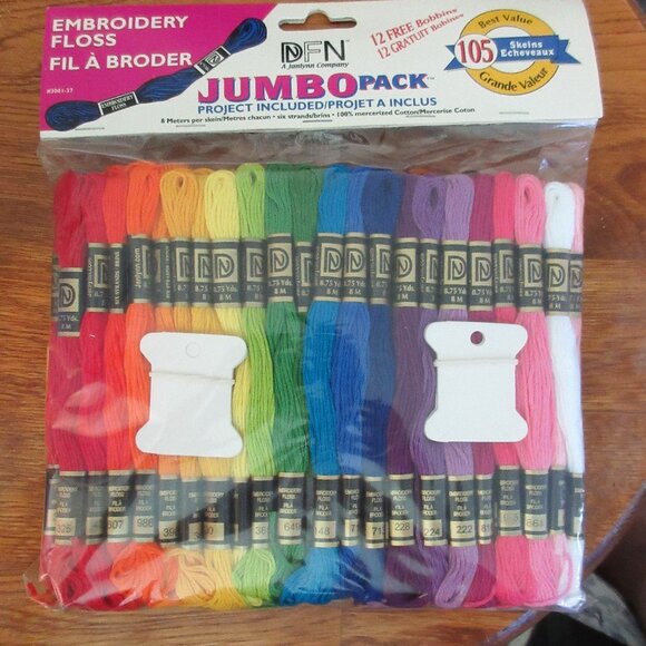 DFN JUMBO Pack 105 ct Embroidery Floss set - Picture 1 of 4